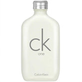 Calvin Klein CK One Eau de Toilette 100ml bottle with minimalist frosted glass design, ideal for unisex fragrance lovers.