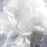 Abstract white floral petals with a crystal center, representing the refined floral amber notes of New Look by Dior Eau de Parfum.
