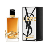 YSL Libre Le Parfum Intense 90ml with deep amber tone and signature gold YSL logo, perfect for confident women seeking bold elegance.