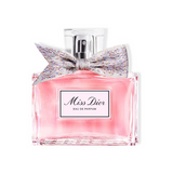 Miss Dior Eau de Parfum 80ml bottle with pink floral fragrance and elegant silver bow, ideal for women seeking a timeless luxury perfume.