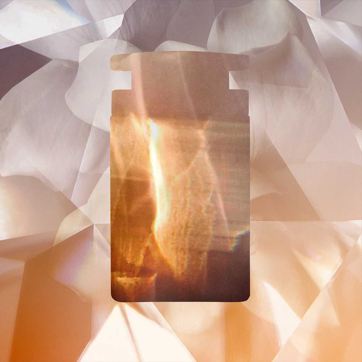 Artistic silhouette of La Panthère Eau de Parfum - 75ml Sensual Floral Chypre Perfume against a soft floral background, evoking elegance and allure.