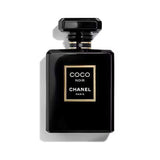 Chanel Coco Noir Eau de Parfum 100ml in sleek black bottle with gold accents, ideal for luxury women's fragrance collections.