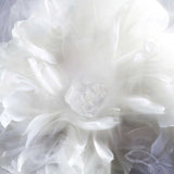 Abstract white floral petals with a crystal center, representing the refined floral amber notes of New Look by Dior Eau de Parfum.