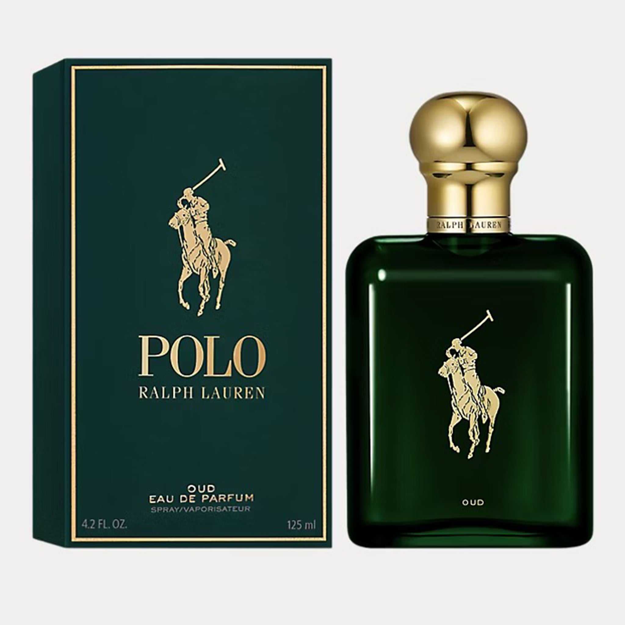Ralph Lauren Polo Oud Eau de Parfum 125ml with box packaging, showcasing premium men's fragrance in Health & Beauty > Perfumes & Colognes category.