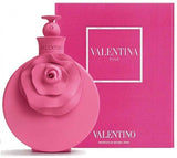 Valentino Valentina Pink Eau de Parfum 80ml with matching pink box, showcasing its playful floral-fruity gourmand fragrance for women.